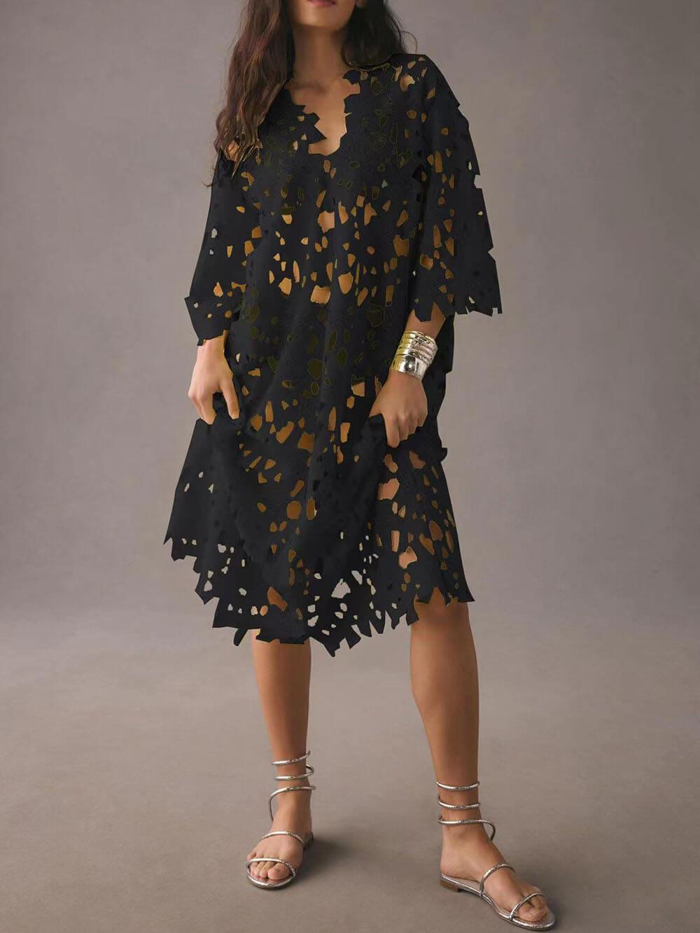 Lace Strand Midi Dress
