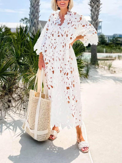 Lace Strand Midi Dress