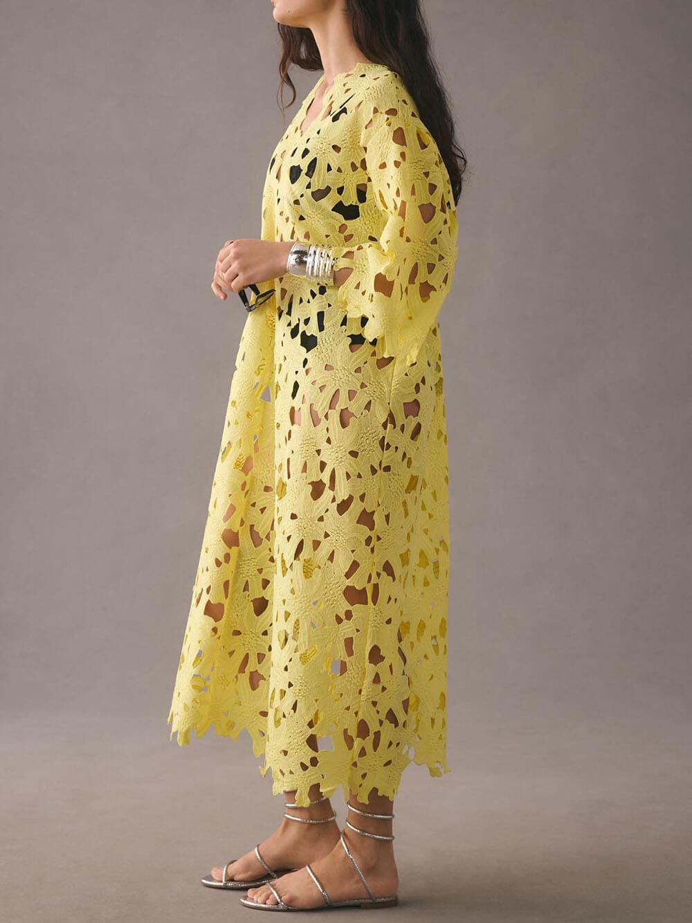 Lace Strand Midi Dress