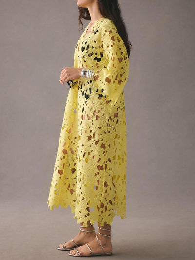 Lace Strand Midi Dress