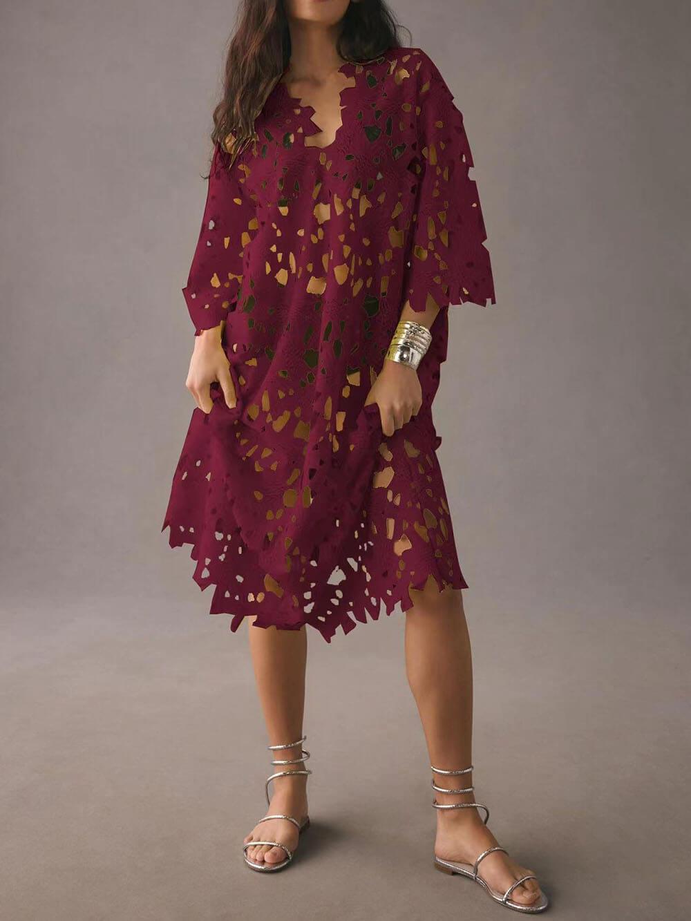 Lace Strand Midi Dress