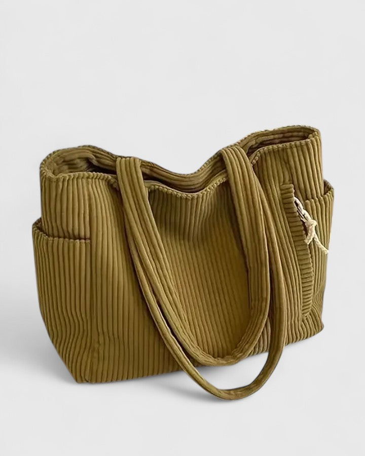 Liorane | Luxurious Ribbed Tote with Cord Detail