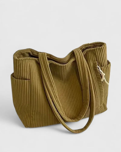 Liorane | Luxurious Ribbed Tote with Cord Detail