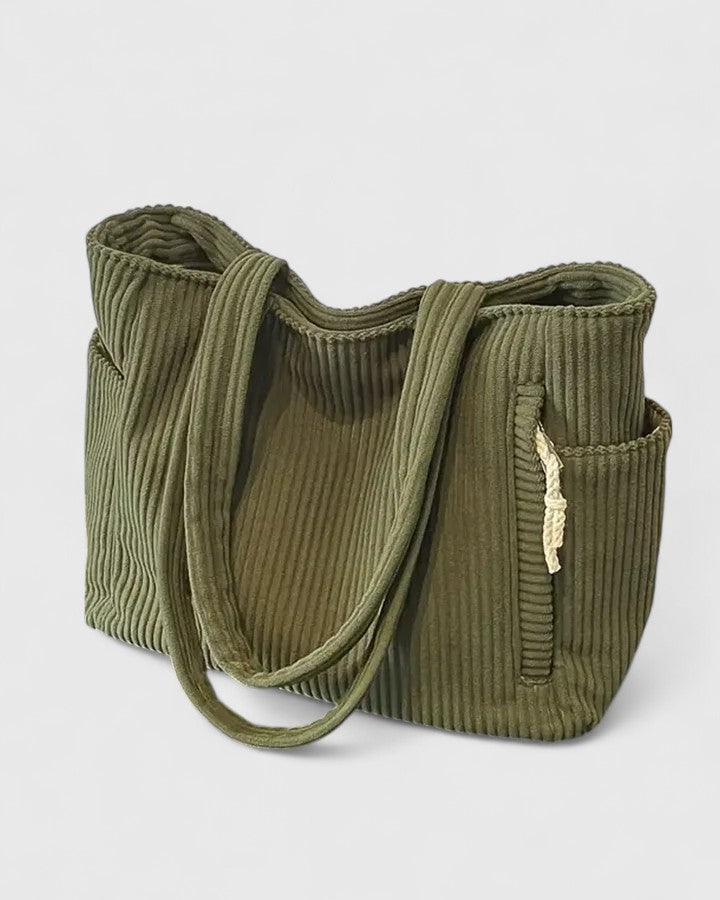 Liorane | Luxurious Ribbed Tote with Cord Detail