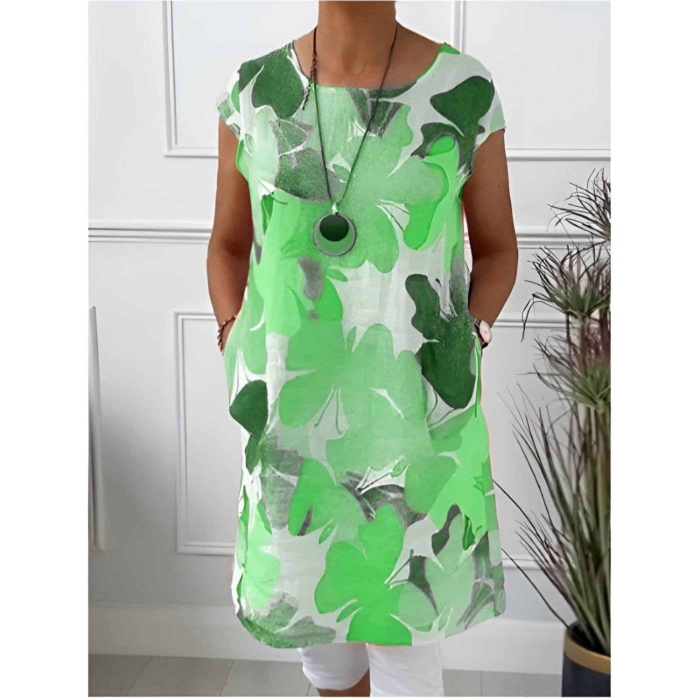 Mailin™ | Loose Tunic Dress with Floral Pattern
