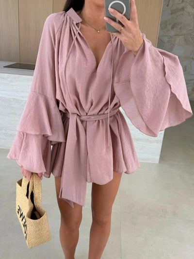 Dina™ | Airy Shirt Dress with Belt