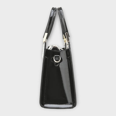 Olivia - Glossy Crocodile Print Handbag