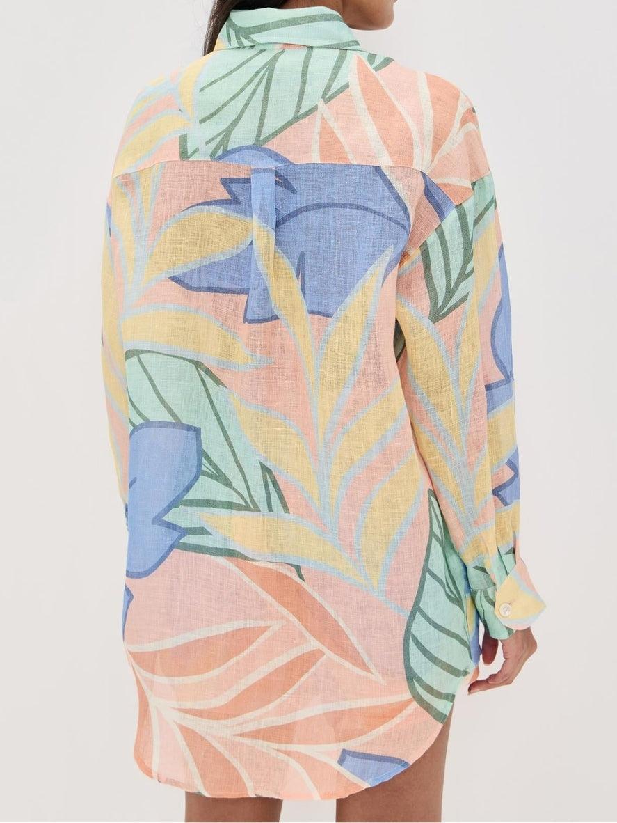 Playa Freund Tropical Leaf Printed Shorts Set