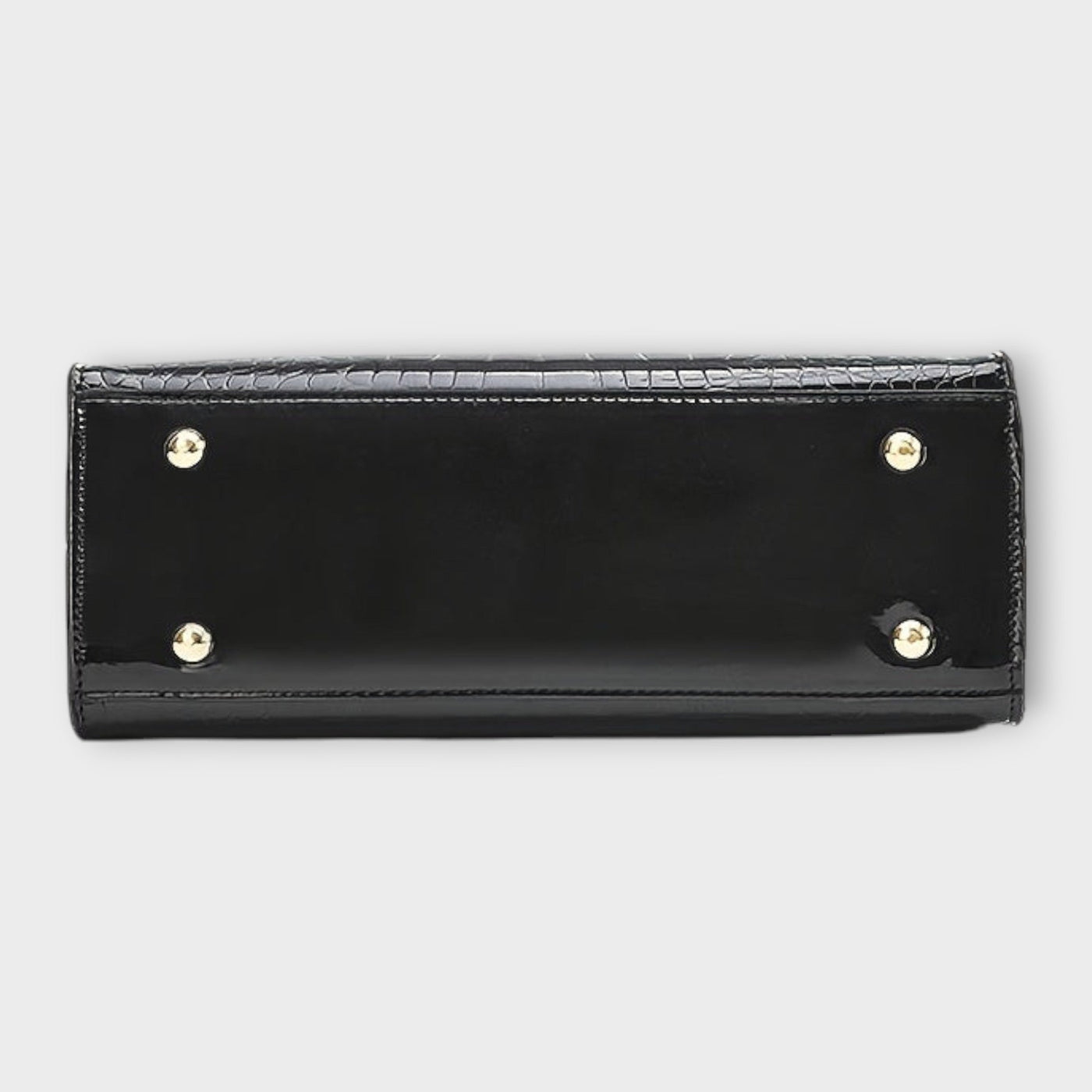 Olivia - Glossy Crocodile Print Handbag